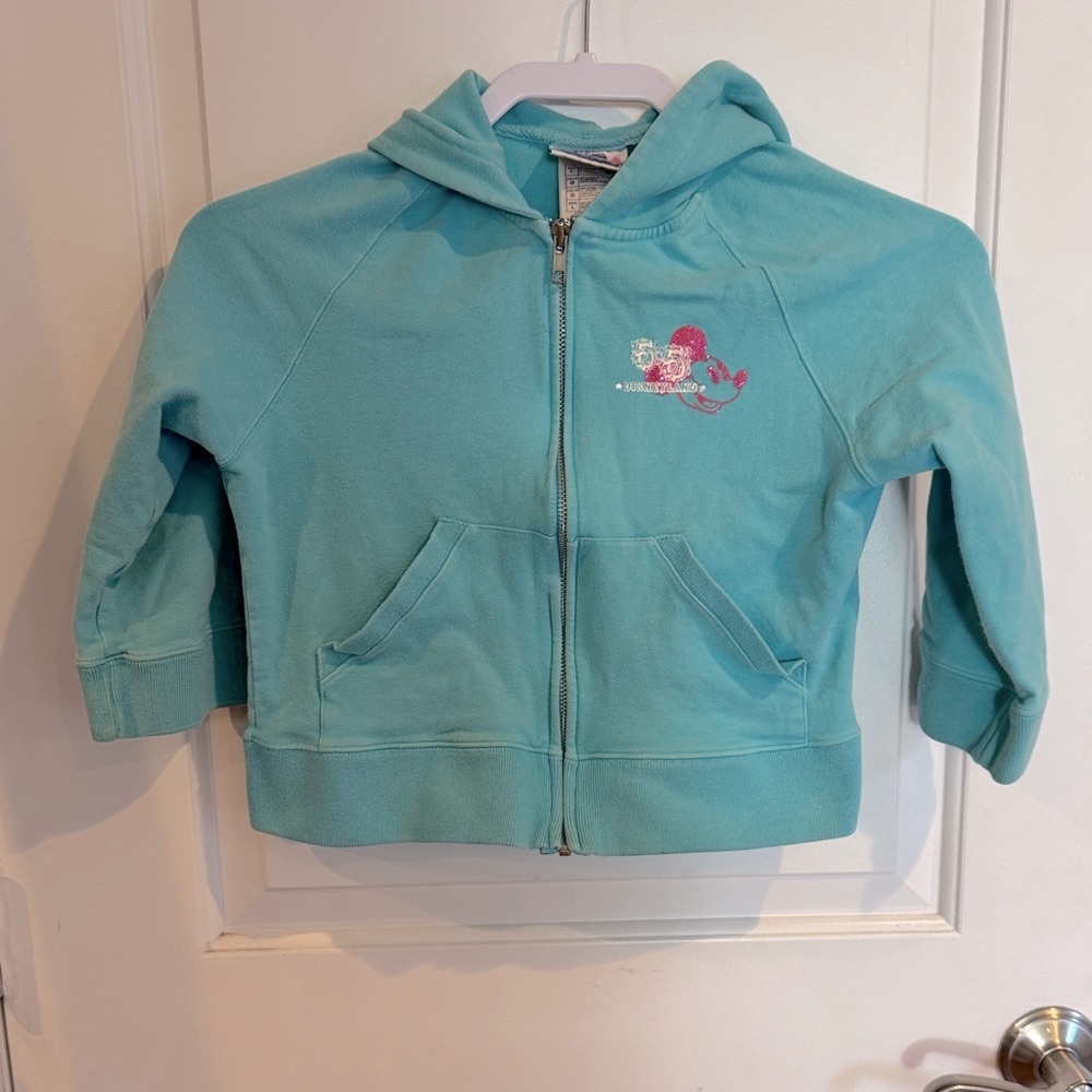 Kids Vintage Disneyland Zip-Up Hoodie sweatshirt Sz Large Mickey Mouse